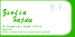 zsofia hajdu business card